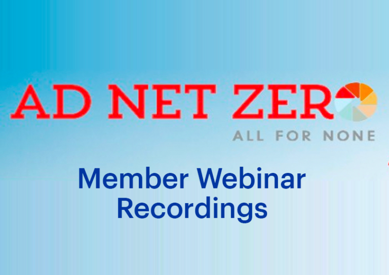 Ad Net Zero – July 2022 webinar recording